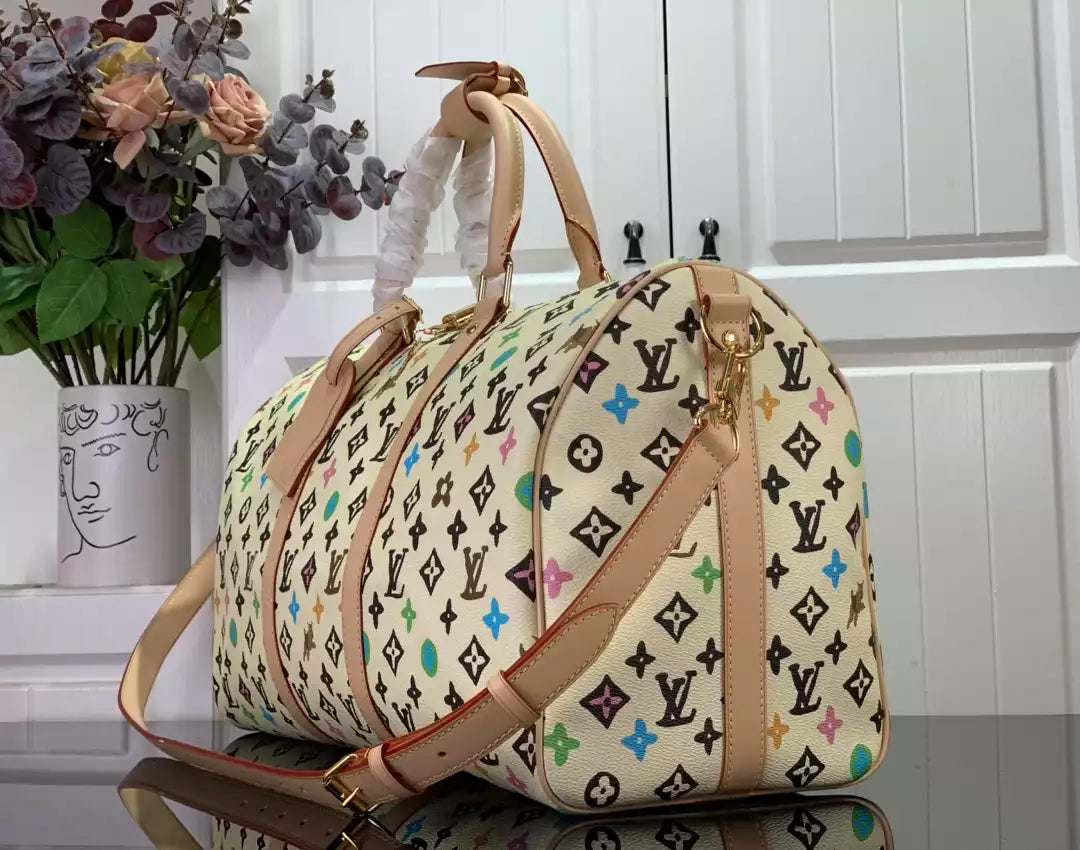 LV キーポル・バンドリエール 50 バニラモノグラム クラギーコーティングキャンバス – LW177