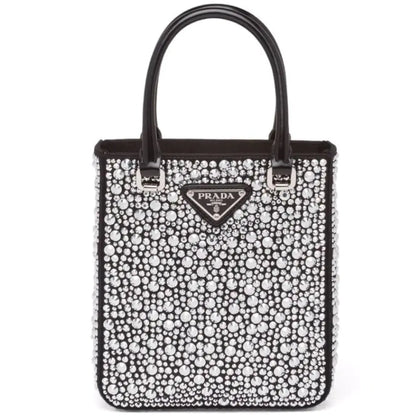 早い者勝ち!【PRADA】キラキラ女子力コーデUP☆クリスタルトート