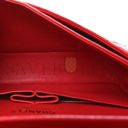 シャネル キャビア キルティング ミディアム ダブルフラップ 1629268 (25*15*6cm)