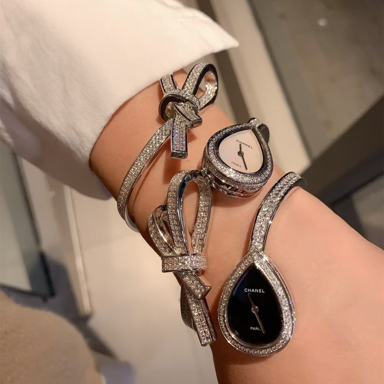 シャネル ボウ ダイヤモンド レディース ウォッチ