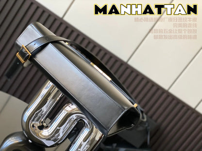 マンハッタン キャンバス＆レザー ショルダーバッグ