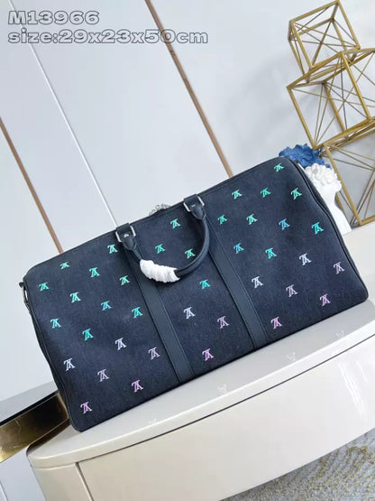 キーポル バンドリエール 50 バッグ ブラック ブラゾン デニム M13966 – LW352