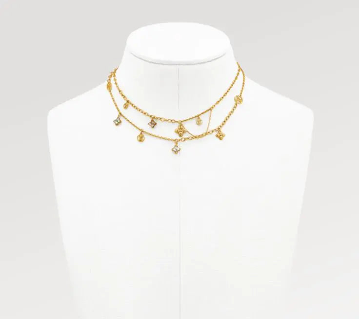 LV ルイ・ヴィトン ブルーミング ストラス ネックレス M68374