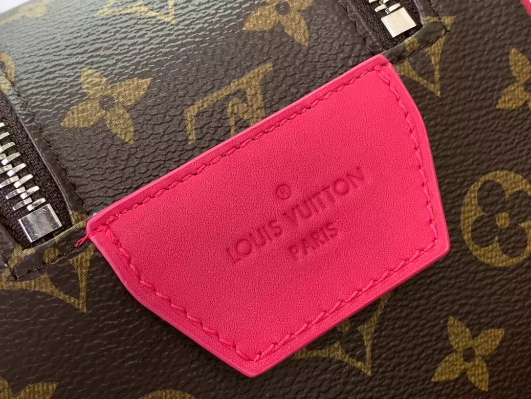 ルイ・ヴィトン ドップキット ボルネオ ピンク モノグラム マカサー キャンバス バッグ – LW142