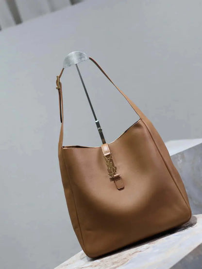 YSL 753837 Le 5 ̈¤ 7 サプル ラージ スムースレザー ブラウン