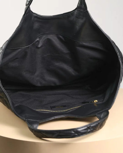 サンローラン ラムスキン キルティング マキシ イケア ショッピングトート ブラック