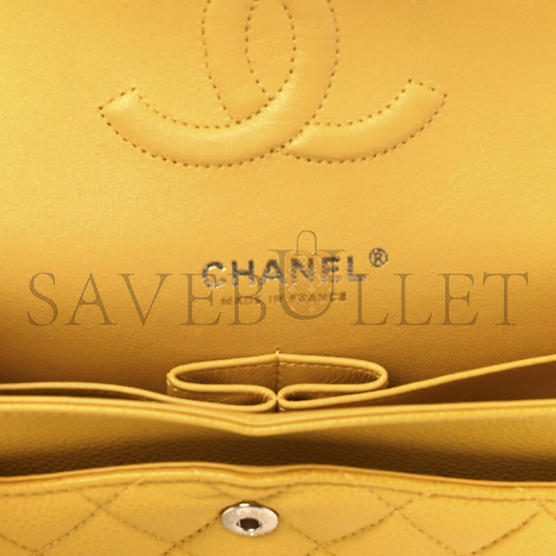 シャネル キャビア キルティング ミディアム ダブルフラップ 1154434 (25*15*7cm)