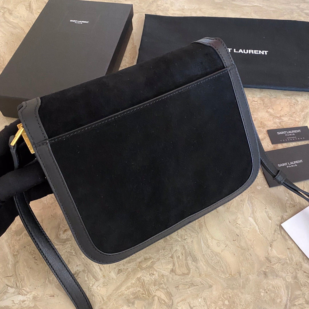 ソルフェリーノ ミディアム ソフトサッチェル（スエード＆スムースレザー）