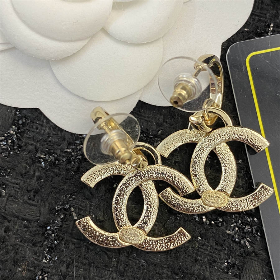 シャネル フルダイヤモンド ダブルC イヤリング