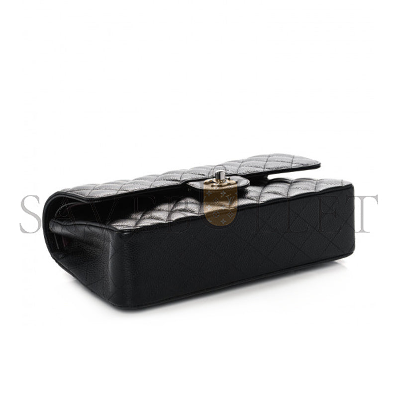 シャネル キャビア キルティング ミディアム ダブルフラップ 1154144 (25*15*6cm)