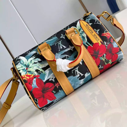 キーポル バンドリエール 25 ネイビーブルー モノグラム サーフィン キャンバス M25440 – LW433