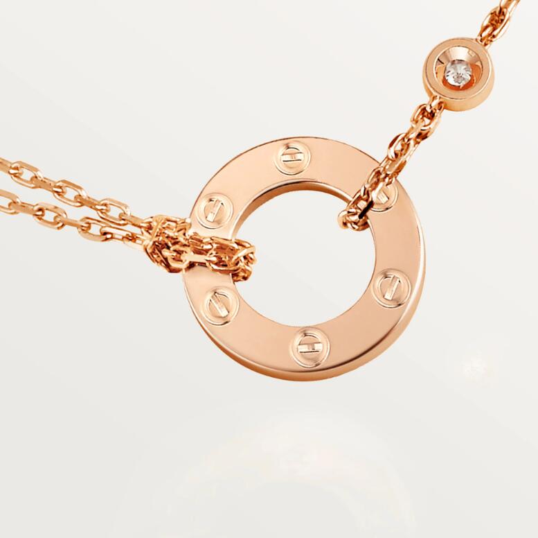 ラブネックレス、ダイヤモンド2個