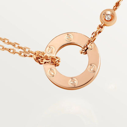 ラブネックレス、ダイヤモンド2個