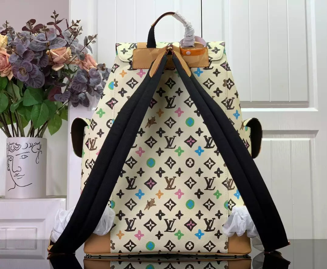 LV クリストファー MM バックパック（バニラモノグラム クラギーコーティングキャンバス） – LW186