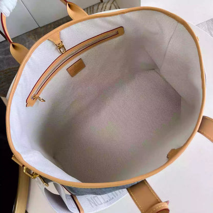 ウィークエンド トート ブルー ダミエ デニム 3D コットンキャンバス N40702 – LW442