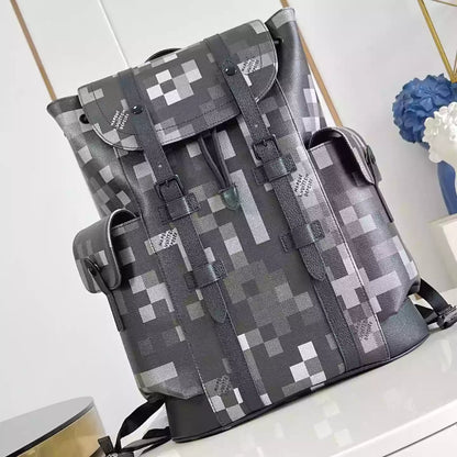 クリストファー MM バックパック ブラック ダモフラージュ ブラック キャンバス M14952 – LW334