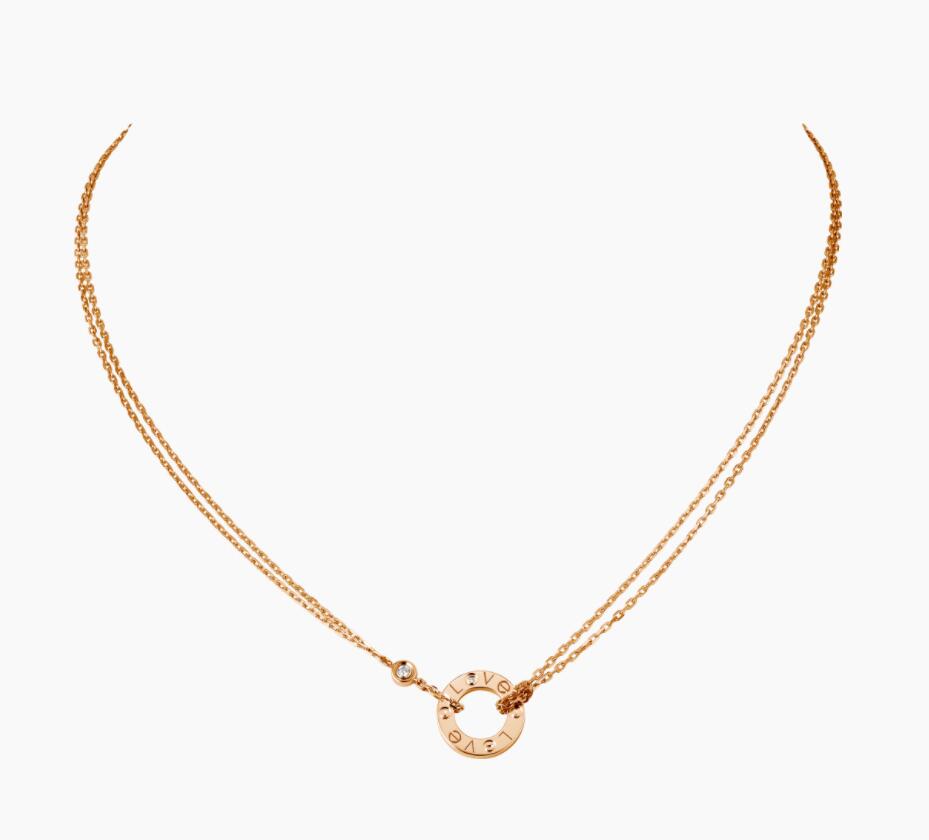 ラブネックレス、ダイヤモンド2個