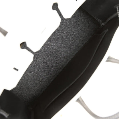 エルメス スペシャルオーダー（HSS）バーキン25 ホワイト＆ブラック クレマンス ゴールド金具