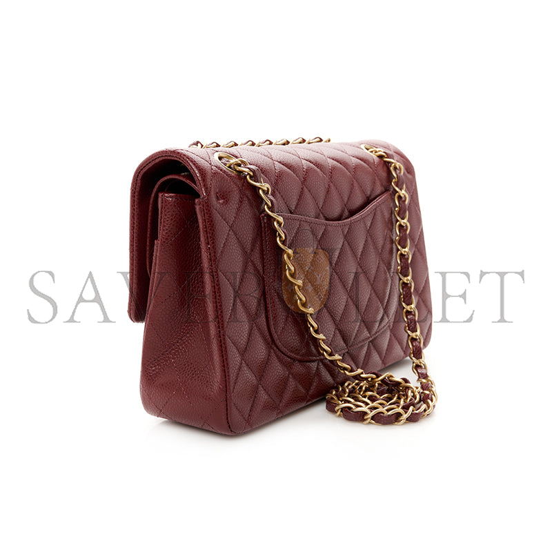 シャネル キャビア キルティング ミディアム ダブルフラップ 1635335 (25*15*7cm)