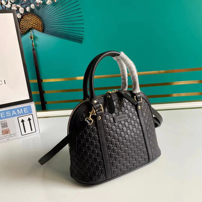 GUCCI マイクロ GG レザー ミニ ドーム クロスボディバッグ