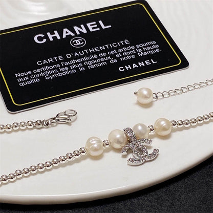 シャネルの天然淡水パールネックレス