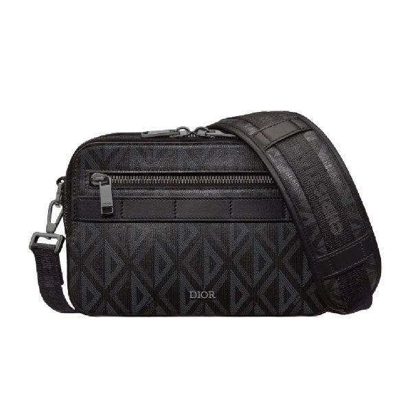 DIOR SAFARI BAG WITH STRAP BLACK CD DIAMOND CANVAS – DIO050