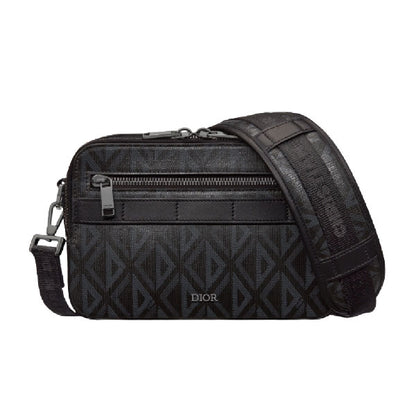 DIOR SAFARI BAG WITH STRAP BLACK CD DIAMOND CANVAS – DIO050