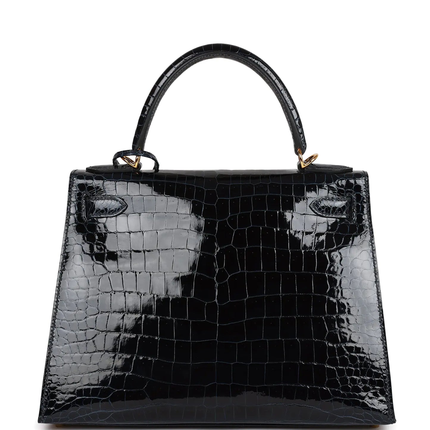 エルメス ケリーセリエ 28 ブルー バルティック シャイニーポロサス クロコダイル ゴールド金具