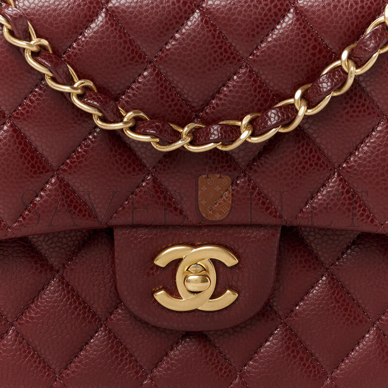 シャネル キャビア キルティング ミディアム ダブルフラップ 1635335 (25*15*7cm)