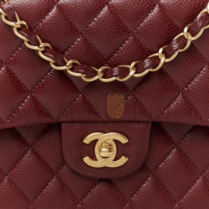 シャネル キャビア キルティング ミディアム ダブルフラップ 1635335 (25*15*7cm)