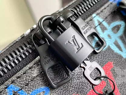 キーポル バンドリエールバッグ 50 オレンジ LV グラフィティパターン – LW366