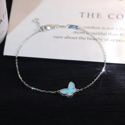 ヴァン クリーフ＆アーペル バタフライ ミントブルー ブレスレット