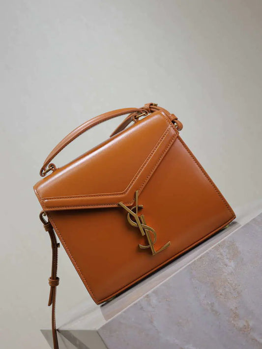 YSL 623930 カサンドラ ミニトップハンドル（箱入り）サンローラン タン