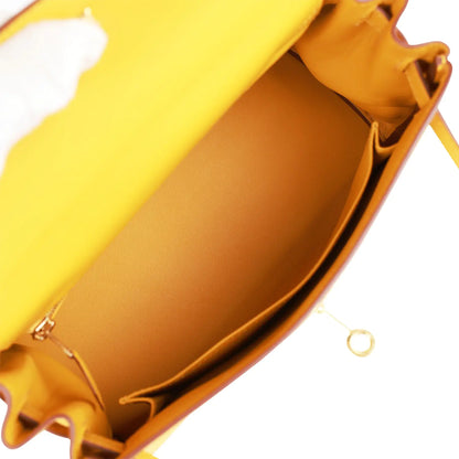 エルメス ケリー ルトゥール 25 イエローアンバー スイフト ゴールド金具