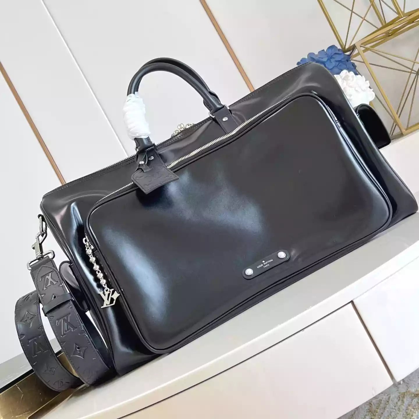 キーポル カーゴ バンドリエール 50 バッグ ブラック カーフレザー – LW308