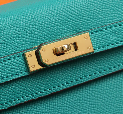 エルメス ケリー・セリエ 28 ヴェール ジェイド エプソン ゴールド金具