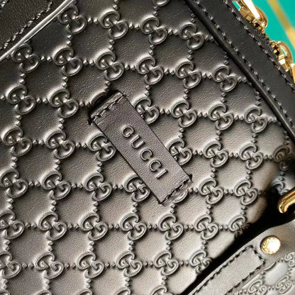 GUCCI マイクロ GG レザー ミニ ドーム クロスボディバッグ