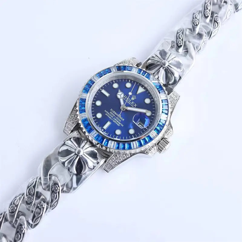 ロレックス サブマリーナー デイト ダイヤモンド クロムハーツ ベルト 3カラー