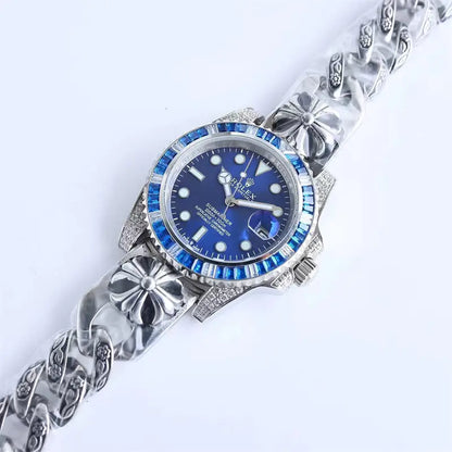 ロレックス サブマリーナー デイト ダイヤモンド クロムハーツ ベルト 3カラー