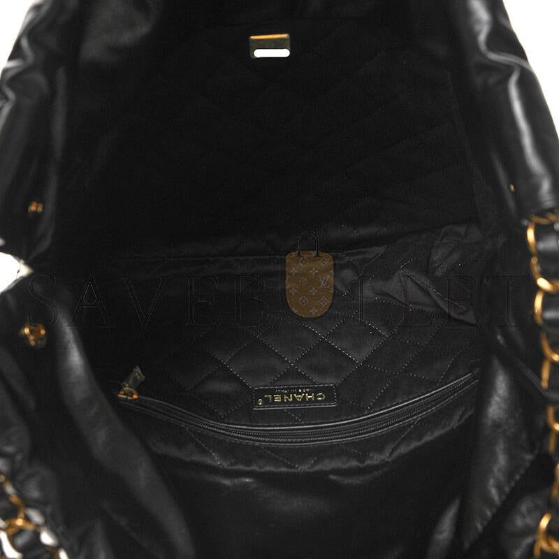 シャネル マスター シャイニーカーフスキン ストライプ 22 スモールハンドバッグ AS3260 (37*35*7cm)