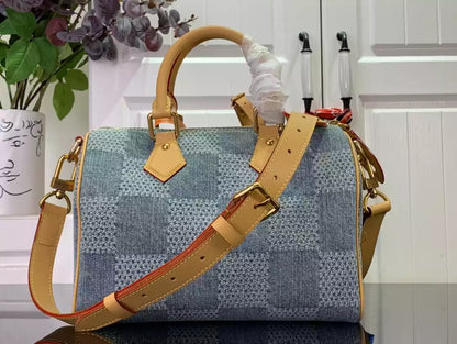 スピーディ 40 バンドリエール ブルー ダミエ デニム 3D N40701 – LW209