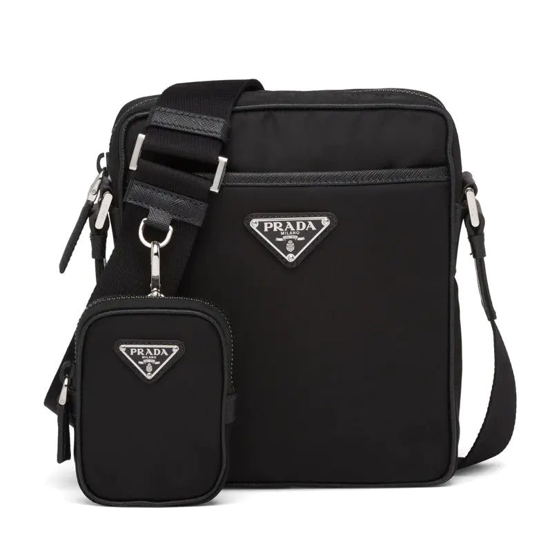 PRADA ☆ナイロンxサフィアーノレザー クロスボディバッグ