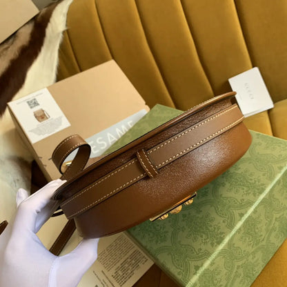 南京錠付き小型ショルダーバッグ