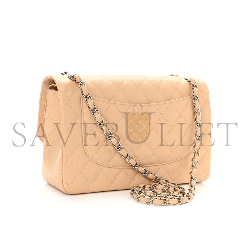 シャネル キャビア キルティング ジャンボ ダブルフラップ 1153723 (30*19*9cm)