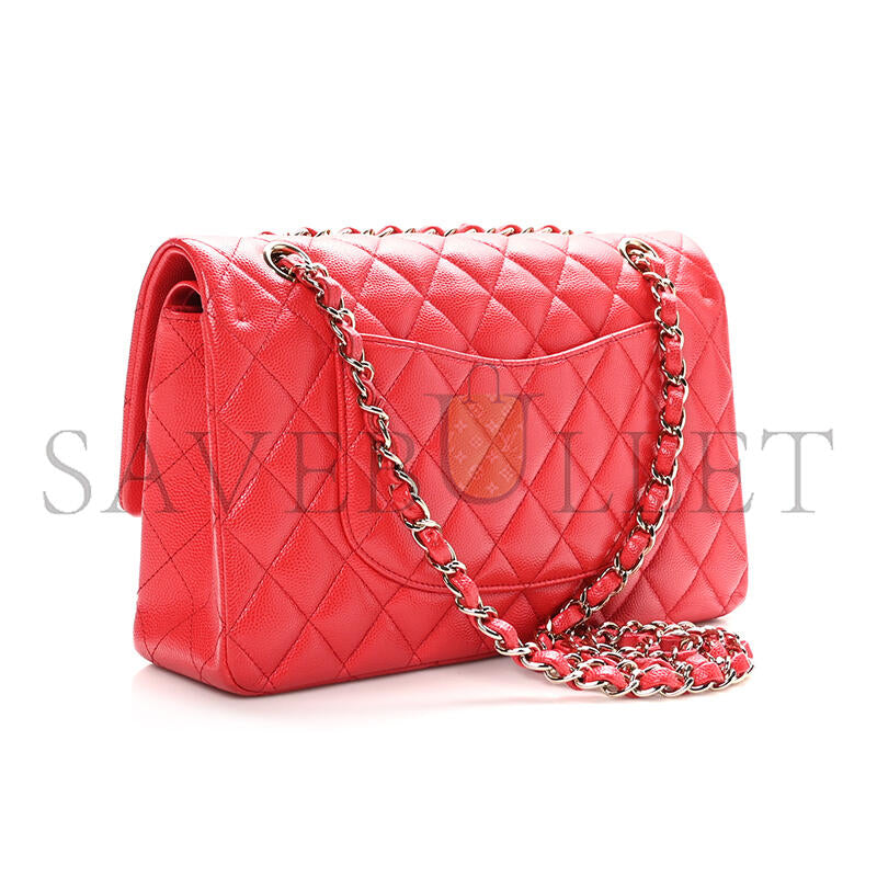 シャネル キャビア キルティング ミディアム ダブルフラップ 1629268 (25*15*6cm)