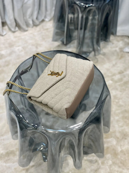 ルル スモールチェーンバッグ（キルティングYレザー）