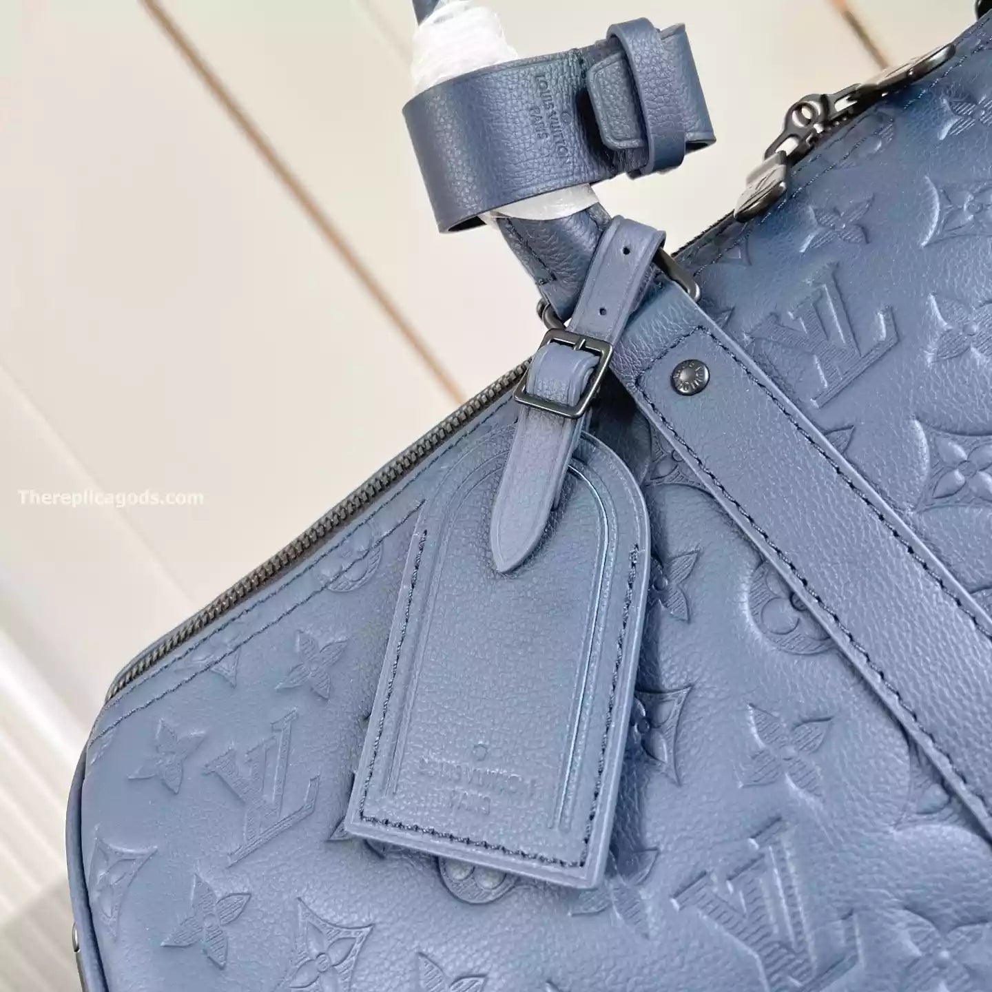 キーポル バンドリエール 50 バッグ ネイビーブルー モノグラムシャドウ – LW313