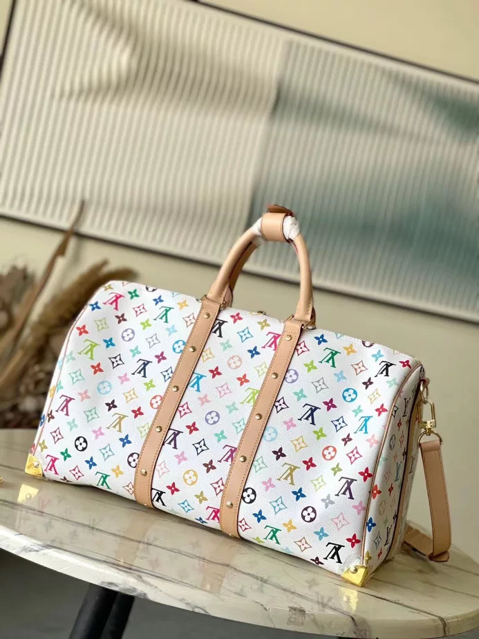 LV タカシ・ムラカミ キーポル・バンドリエール 45 バッグ（マルチカラーモノグラムキャンバス） – LW175