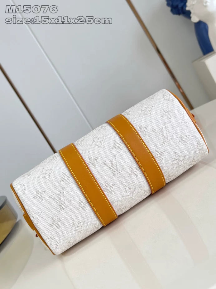 キーポル バンドリエール 25 ブラウン モノグラム ヘリテージ キャンバス M15076 – LW417