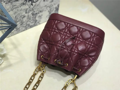 ミスディオール バケットバッグ 赤ワイン